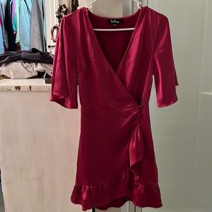 Lulu’s Pink Silk Dress